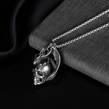 Men's Trendy Retro Skull Pendant Necklace
