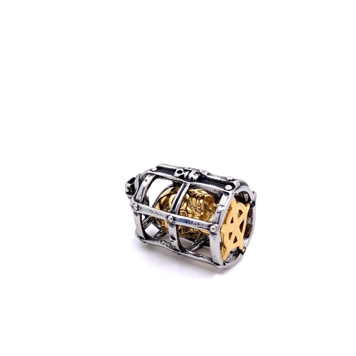 Men's Cage Skull Pendant Necklace