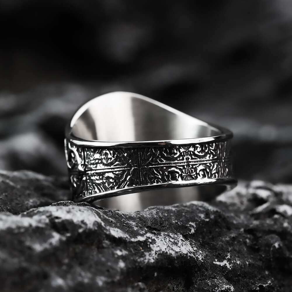 Vintage Stainless Steel Skull Ring for Men Retro Biker Style