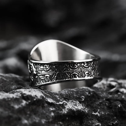 Vintage Stainless Steel Skull Ring for Men Retro Biker Style