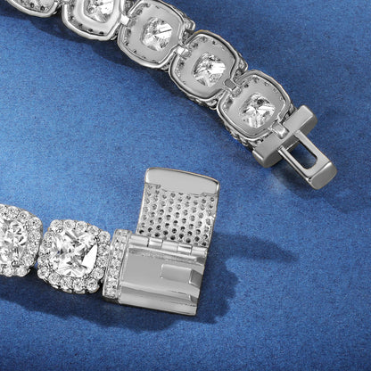 Women&Men's 9mm Clamshell Buckle Zircon Cuban Tennis Bracelet