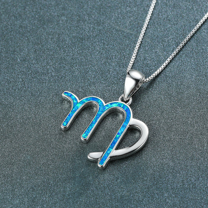 Opal Virgo Constellation Necklace