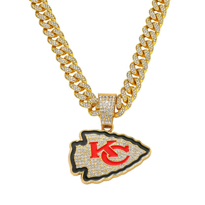 Hip-Hop Style Personalized Logo Cuban Chain Pendant Necklace