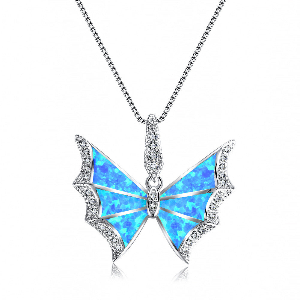 Aubrey Small Diamond Butterfly-shaped Necklace