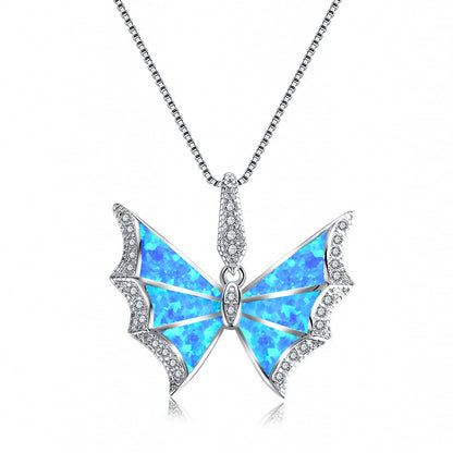 Aubrey Small Diamond Butterfly-shaped Necklace