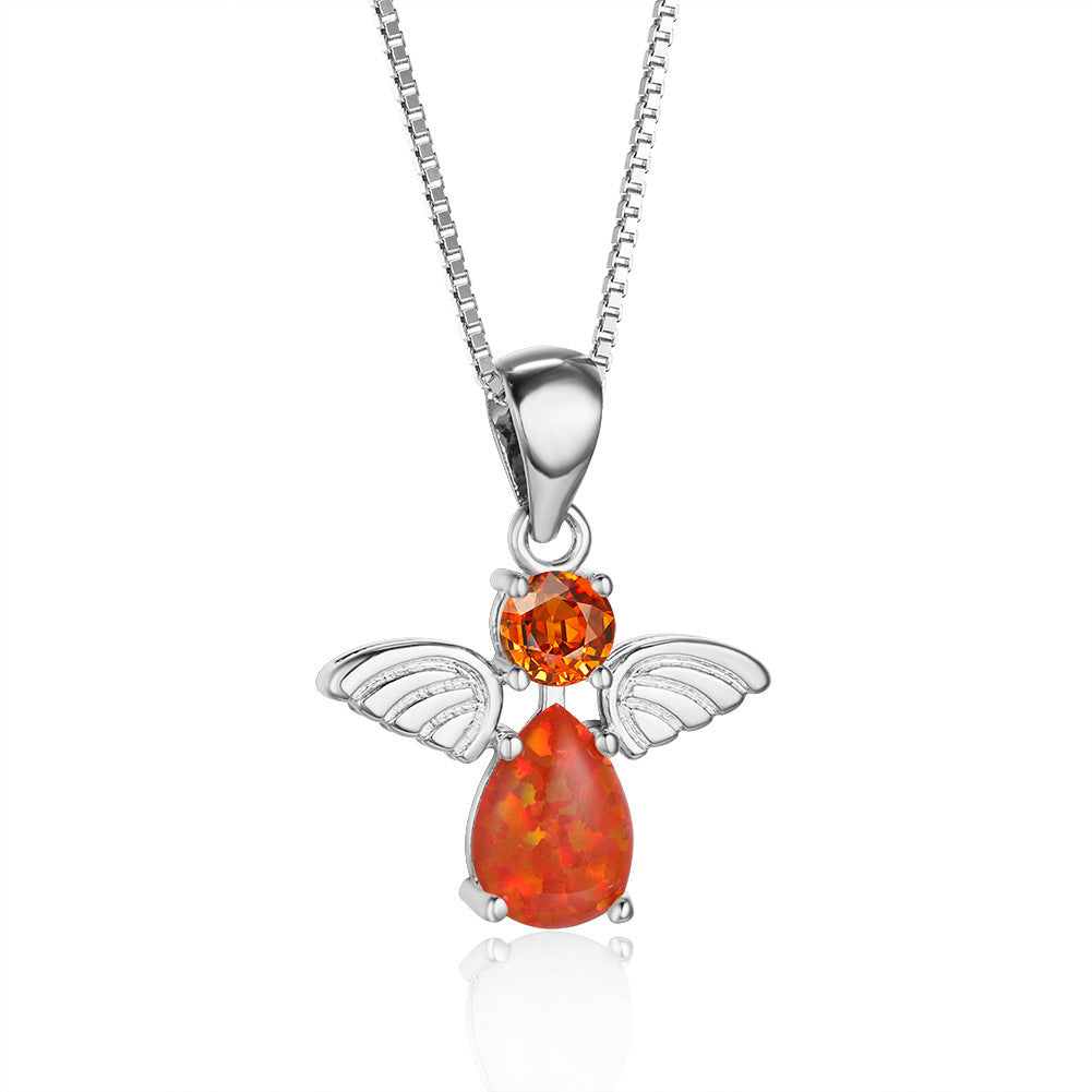 Ins with diamond Australian Baobao little angel pendant necklace