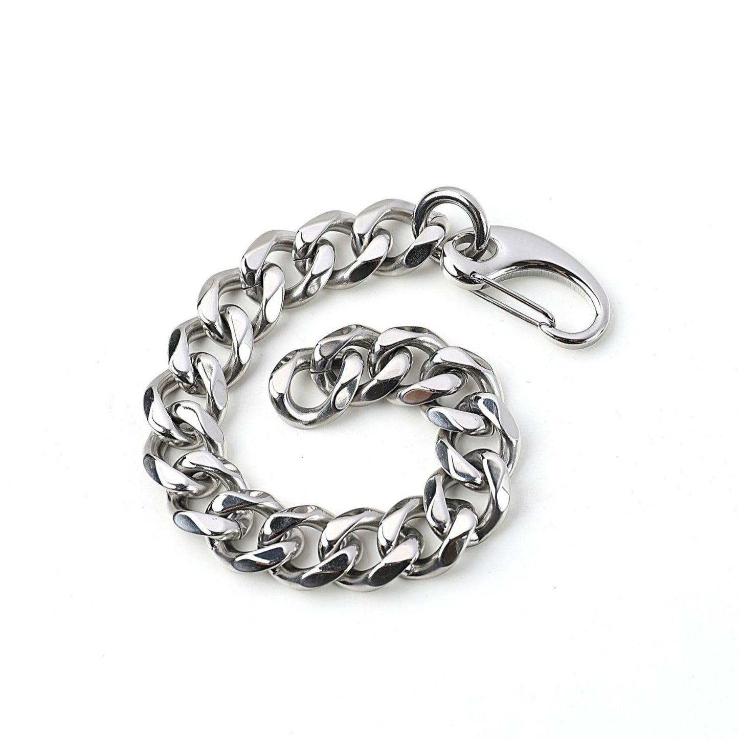 Men’s Hip Hop Stainless Steel Cuban Link Bracelet Fashion Street Wrist Jewelry