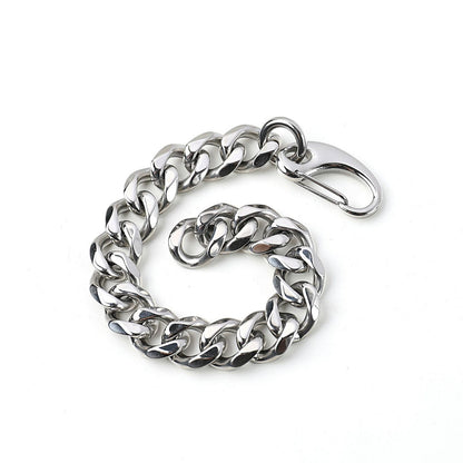 Men’s Hip Hop Stainless Steel Cuban Link Bracelet Fashion Street Wrist Jewelry