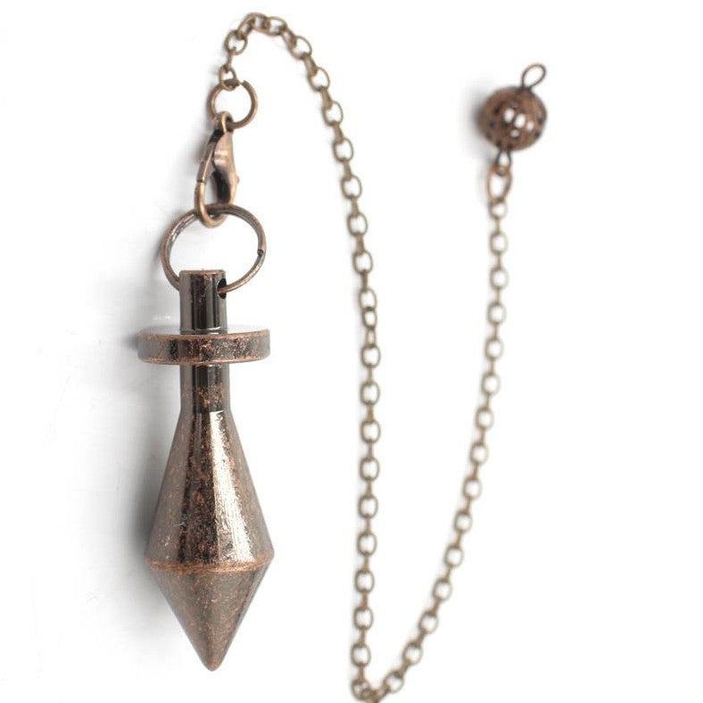Copper-made conical spire-shaped pendulum pendant