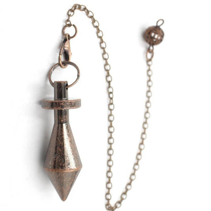 Copper-made conical spire-shaped pendulum pendant