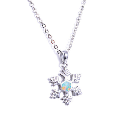 Fashion platinum snowflake white Australian jewelry necklace