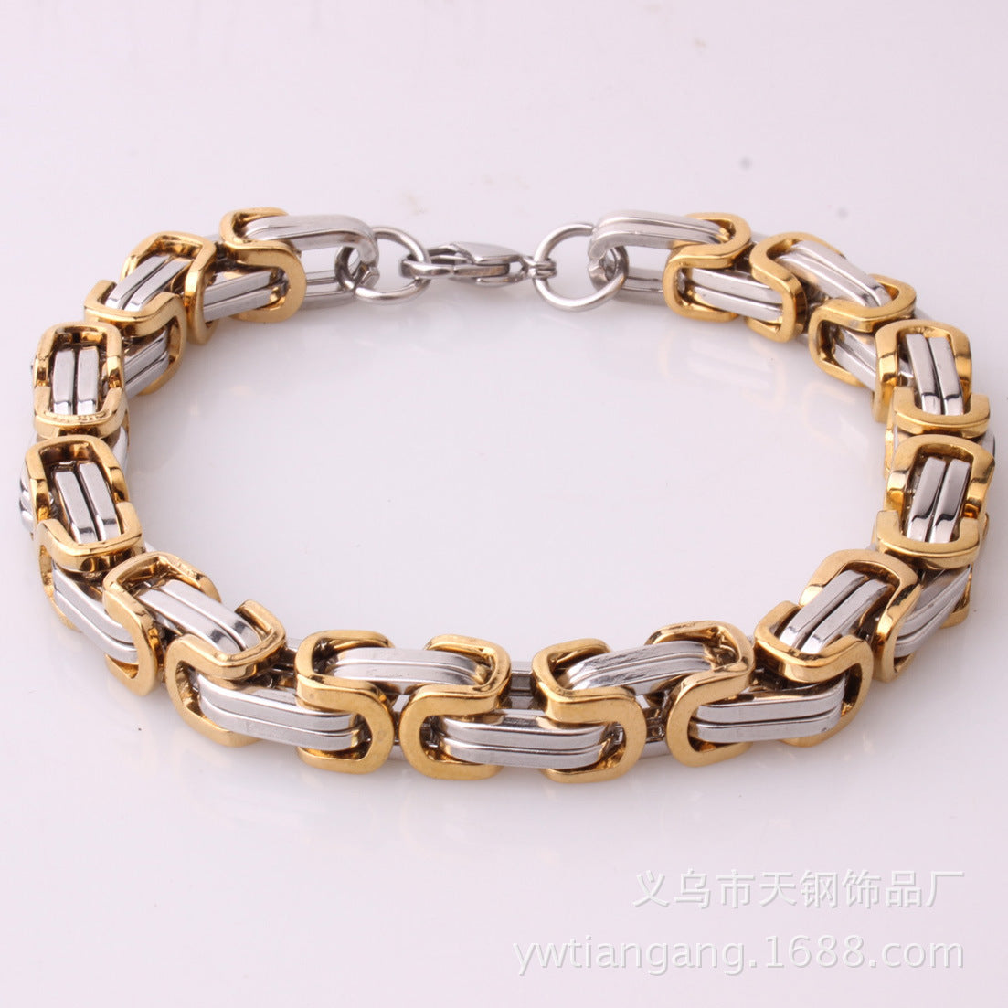 Men’s Stainless Steel Section Chain Bracelet Minimalist Fashion Wrist Jewelry