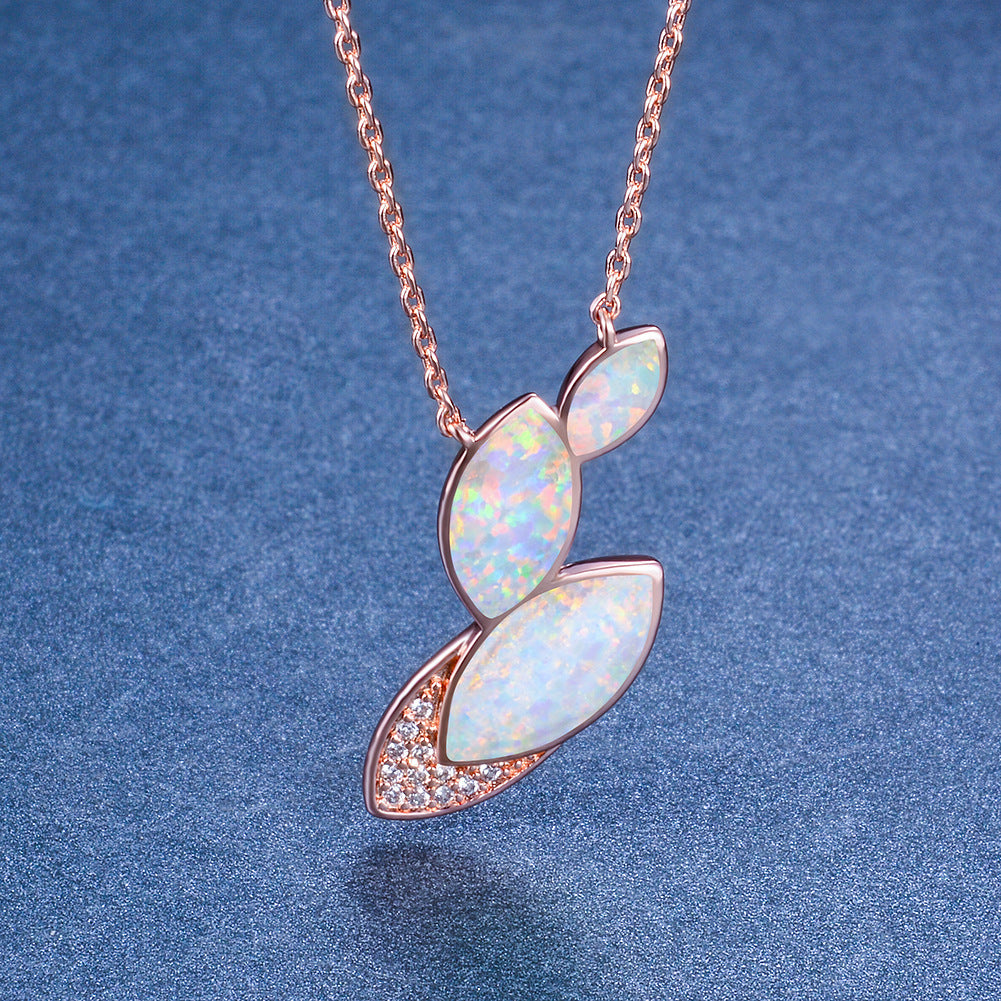 Leaf Opal Necklace