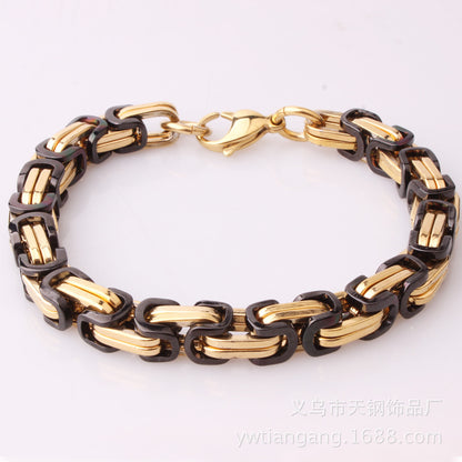 Men’s Stainless Steel Section Chain Bracelet Minimalist Fashion Wrist Jewelry