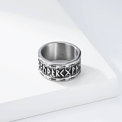 Viking script men's ring