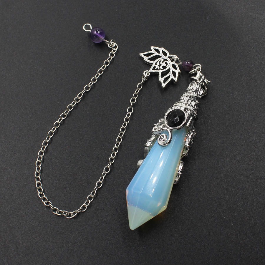 Lotus Crystal 12-facet Cone-shaped Spirit Pendulum