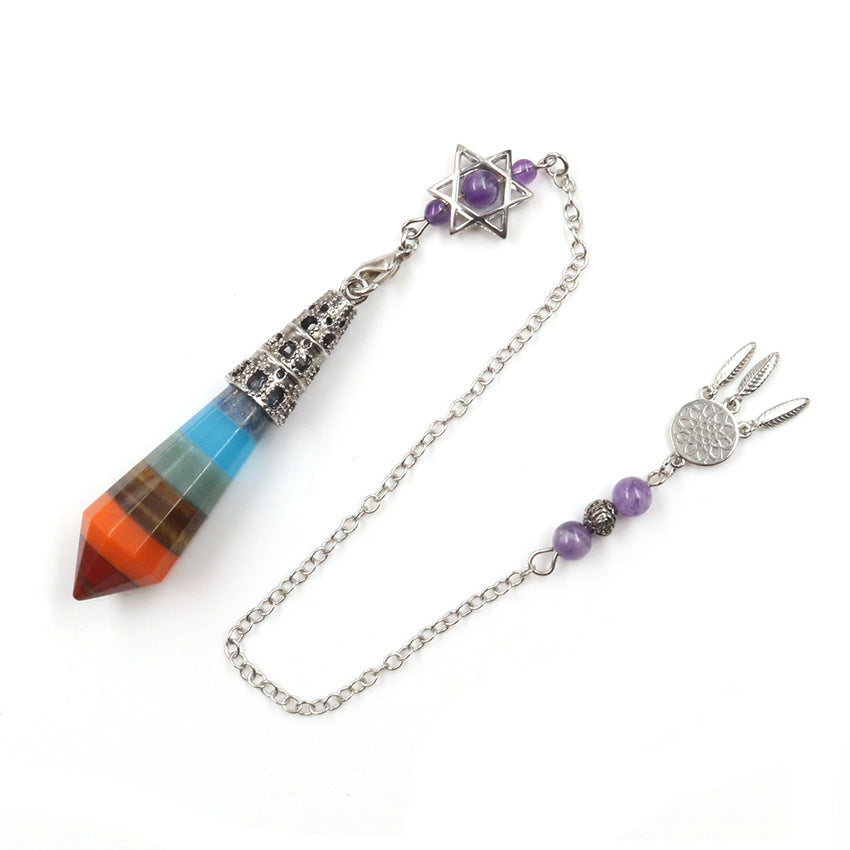 Vintage Dragon Pillar 12-Faceted Crystal Dreamcatcher Chain Spirit Pendulum