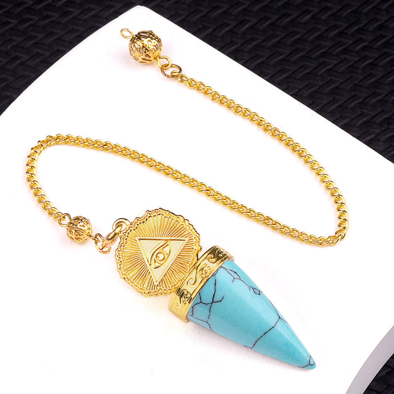 Crystal Golden All-Seeing Eye Spirit Pendulum