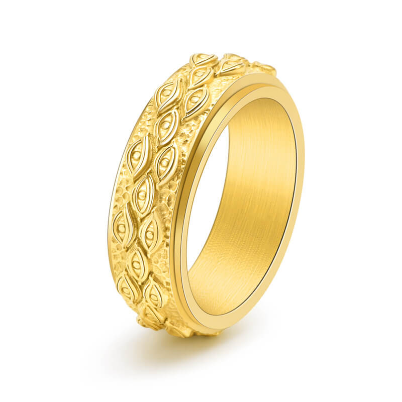 Rotating Eye Design Men's Ring