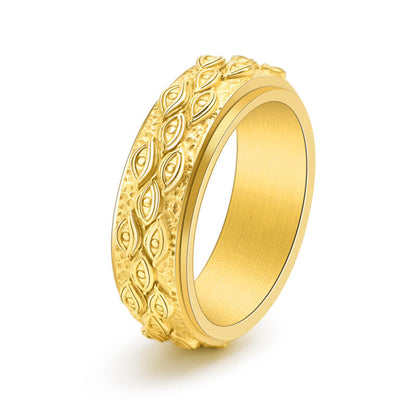 Rotating Eye Design Men's Ring