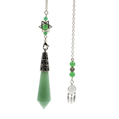 12-Facet Crystal Pyramid Star Net Hanging Spirit Pendulum