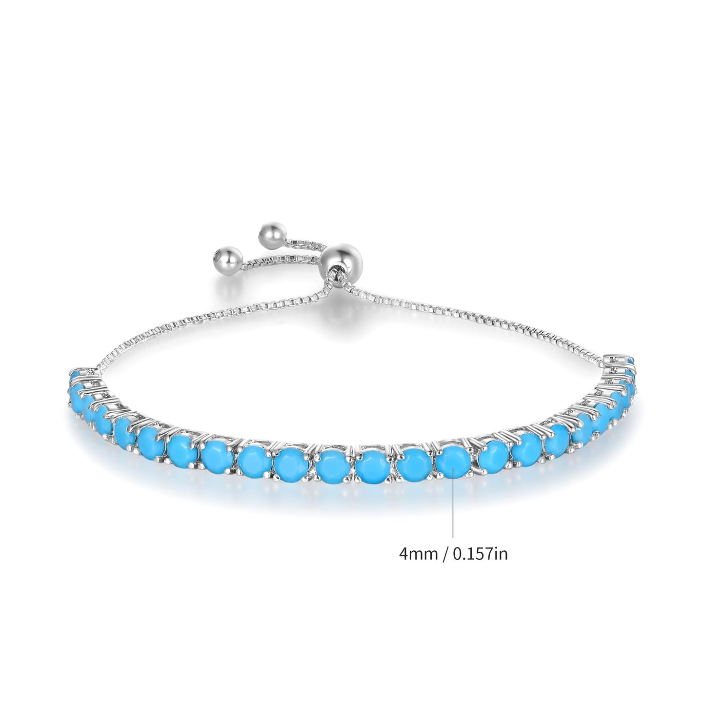 Women&Men's Adjustable Inlaid Zircon Tennis Bracelet