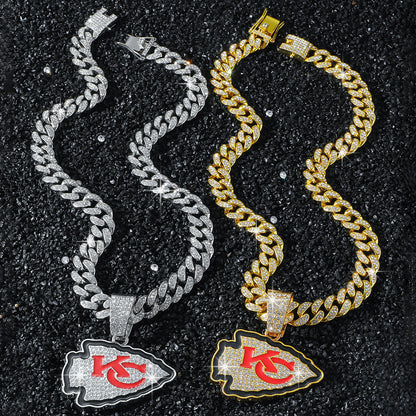 Hip-Hop Style Personalized Logo Cuban Chain Pendant Necklace