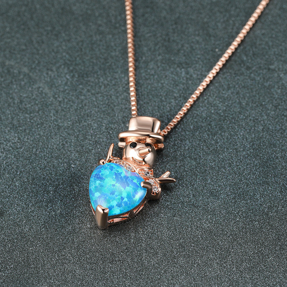 Auboo Cute Snowman Necklace