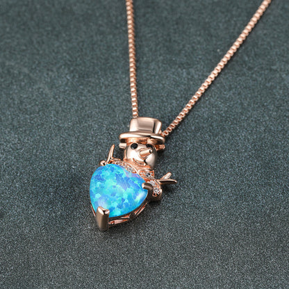 Auboo Cute Snowman Necklace