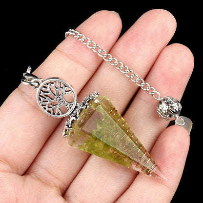Crystal Life Tree Resin Gravel Spirit Pendulum