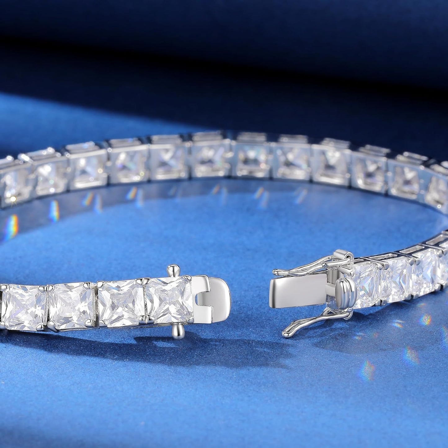 Women&Men's 5mm*5mm Square Zircon Tennis Bracelet