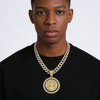 Hip-Hop Style Death Scythe Cuban Chain Pendant Necklace