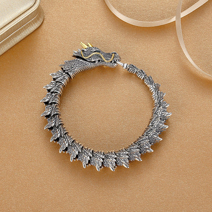 Men's Vintage 3D Dragon Scale Link Bracelet