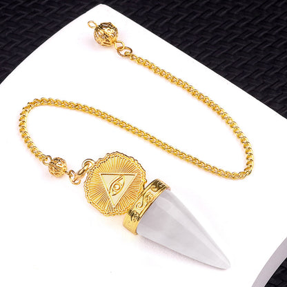 Crystal Golden All-Seeing Eye Spirit Pendulum