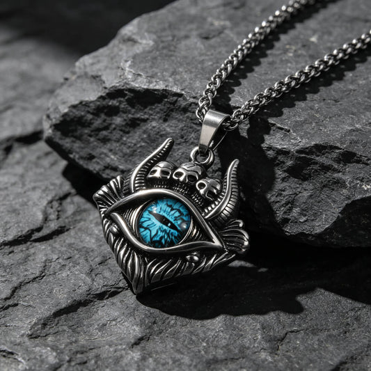 Men's Vintage Devil's Eye Pendant Necklace