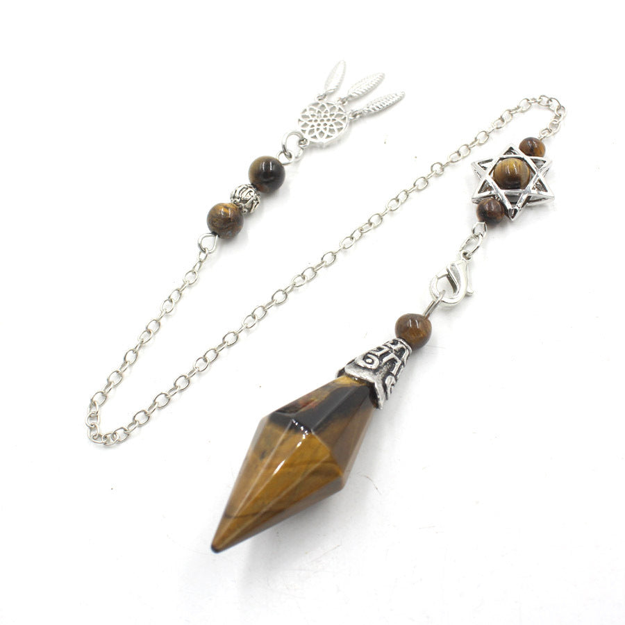 Dreamcatcher 12-Facet Crystal Stone Pyramid Spirit Pendulum