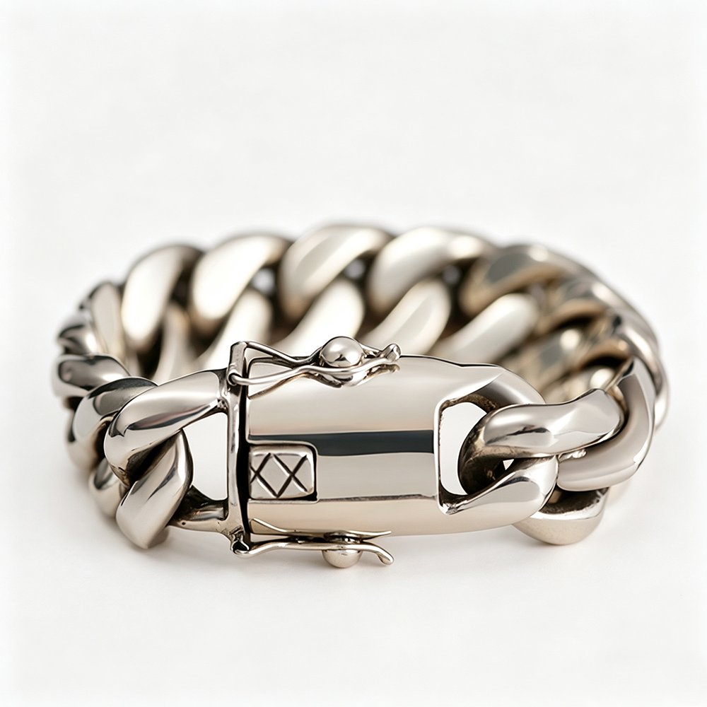 Men's Polished Thick Curb Bracelet