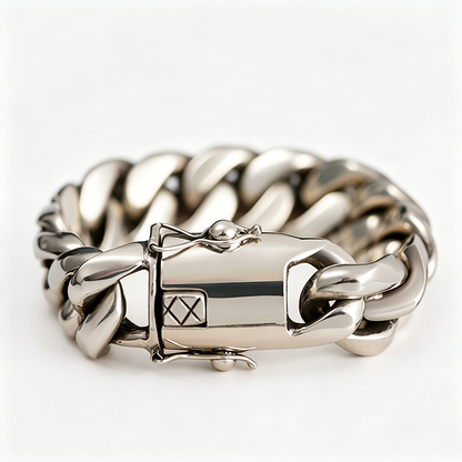 Men's Polished Thick Curb Bracelet