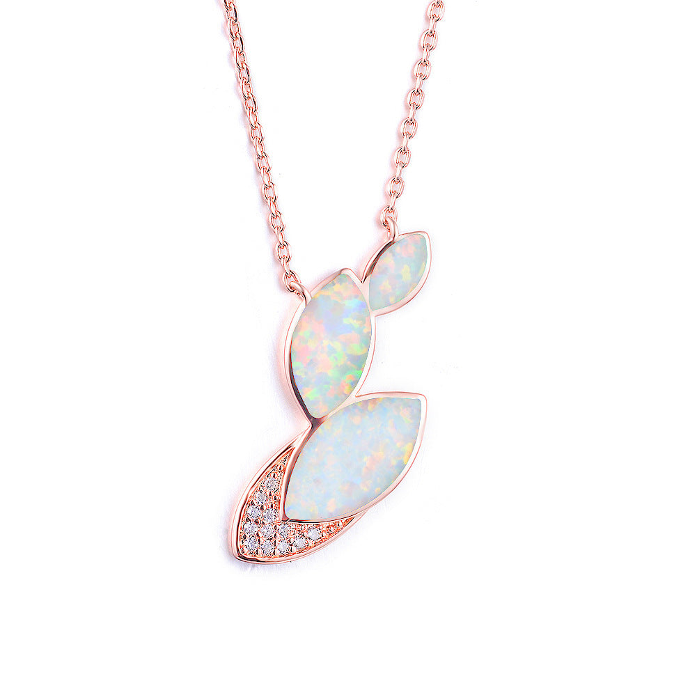 Leaf Opal Necklace