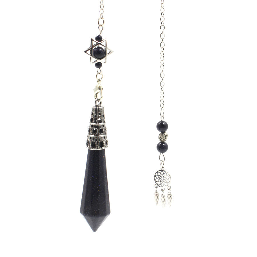12-Facet Crystal Pyramid Star Net Hanging Spirit Pendulum