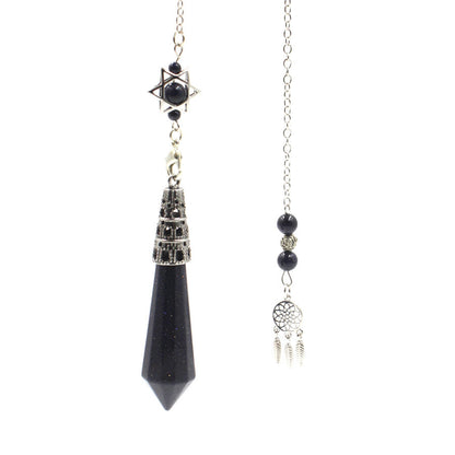 12-Facet Crystal Pyramid Star Net Hanging Spirit Pendulum
