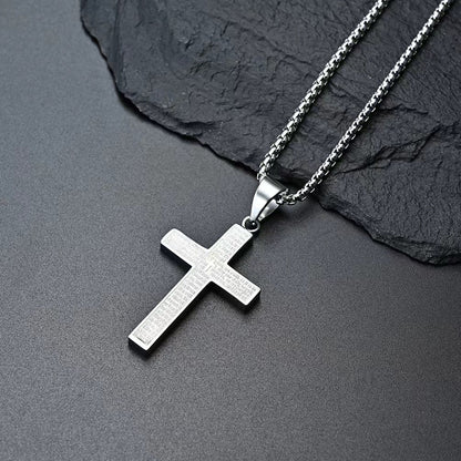 Fashionable And Minimalist Stainless Steel Cross Pendant Necklace