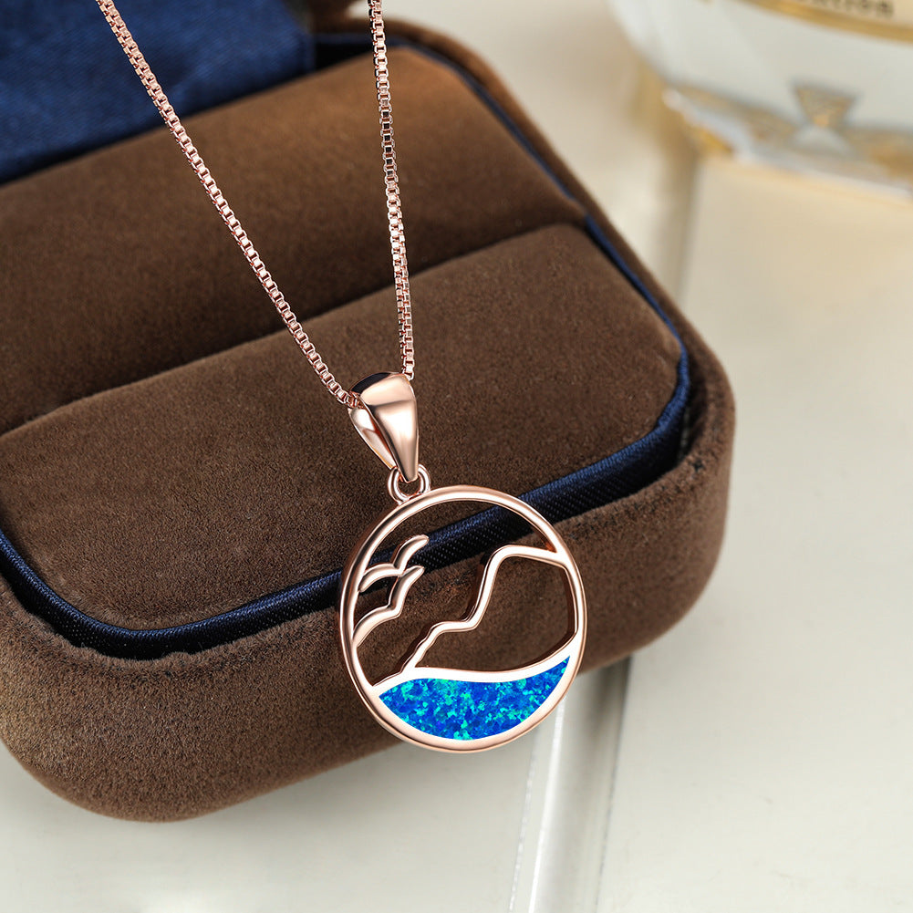 Opal Round Wave Necklace