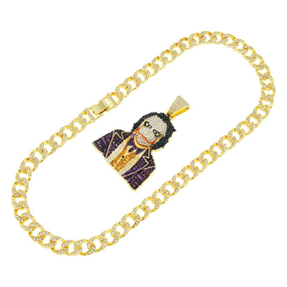 Hip-Hop Cosplay Clown Cuban Chain Pendant Necklace