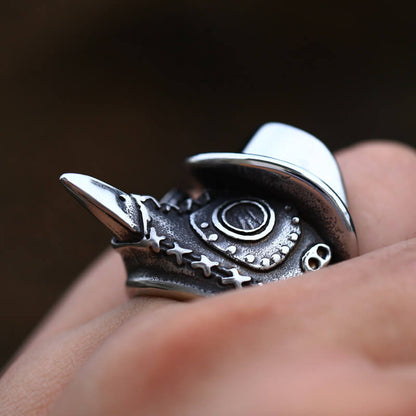 Men's Nordic Vintage Stainless Steel Crow Skull Ring