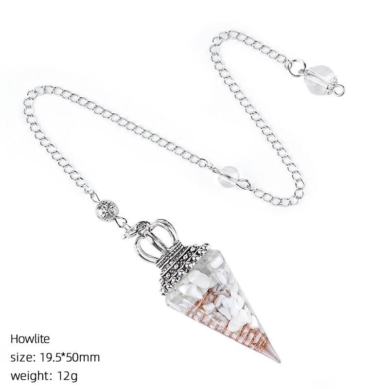 Crystal Crown Yoga Meditation Accessory Hexagonal Cone Spirit Pendulum