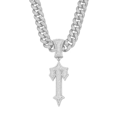 Hip-Hop Sword-Shaped Cuban Chain Pendant Necklace
