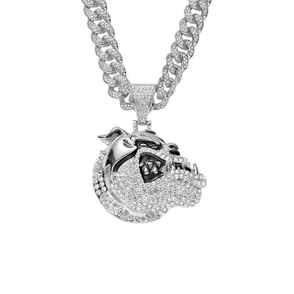 Hip-Hop Dog-Style Cuban Chain Pendant Necklace