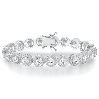 Women&Men's 5mm Tennis Ball Cuban Bracelet
