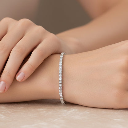 Women&Men's Fashionable 2mm Zircon Tennis Bracelet
